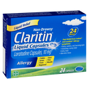 Claritin Non Drowsy 24 Hour Liquid Capsules 24's