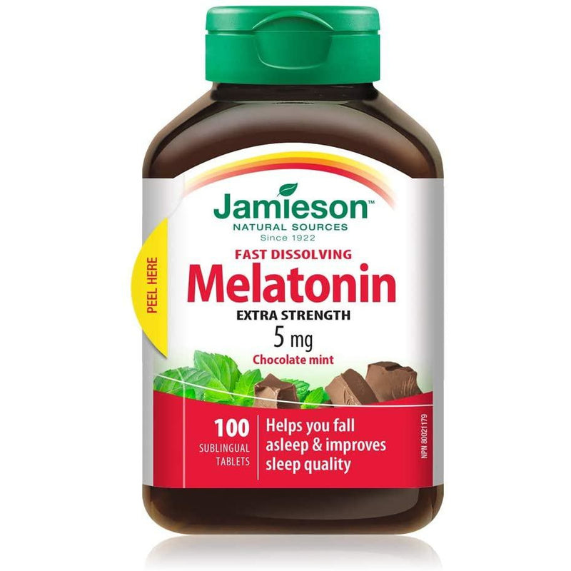 Jamieson Melatonin 5mg  Choc Flavor 100Tab