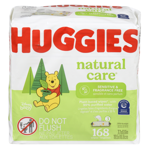 Huggies Natural Care Wipes Sensitive 168 Wipes