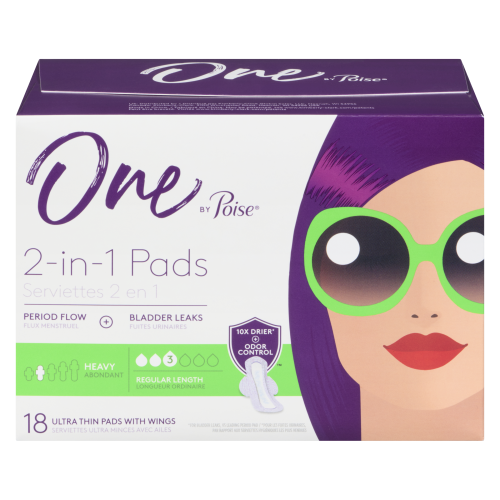 One by Poise 2in1 18 Thin Pads