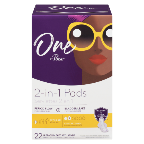 One by Poise 2in1 Regular 22 Thin Pads