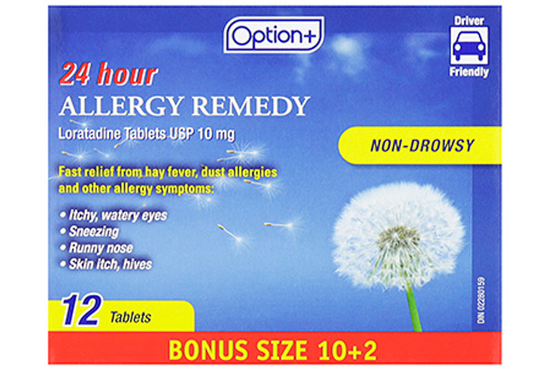 Option+ Allergy Remedy 10mg 12 Tablets