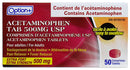 Option+ Acetaminophen 500mg 50 Tabs