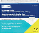 Option+ Diarrhea Relief 12 Caplets