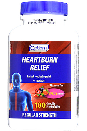 Option+ Heartburn Relief 100 Chewable Fruit