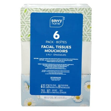 Savvy Facial Tissue 6 Pack 3 ply x 88 Tissues – Roulston's Pharmacy ...
