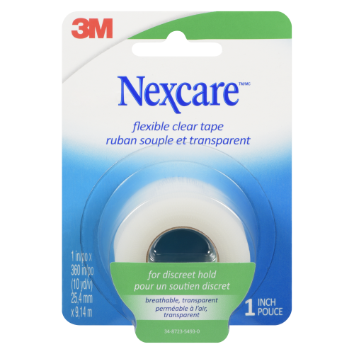 3M Nexcare Flexible Clear Tape 1 Inch