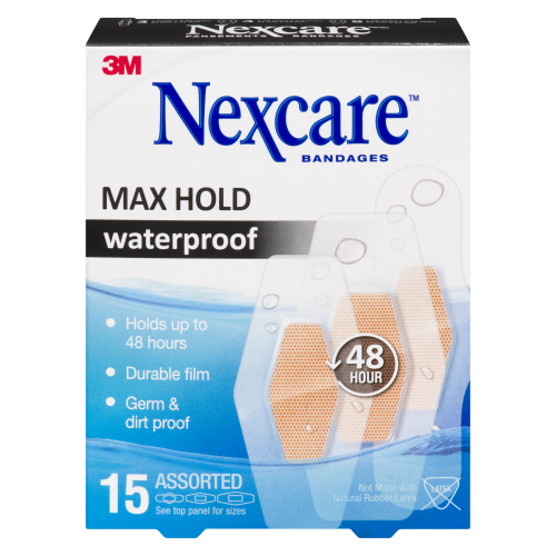 3M Nexcare Max Hold Waterproof 15 Assorted