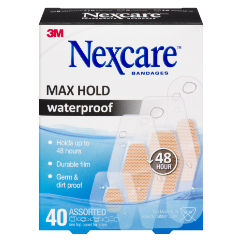 3M Nexcare Max Hold Waterproof 40 Assorted