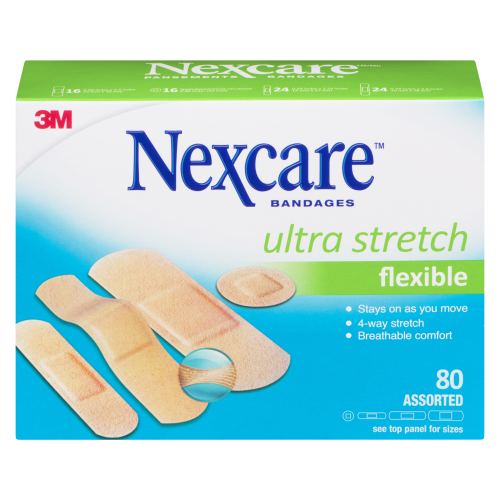 3M Nexcare Ultra Stretch Flexible 80 Assorted