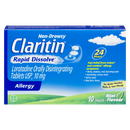 Claritin Allergy 24hr Mint Flavoured 10 Tablets