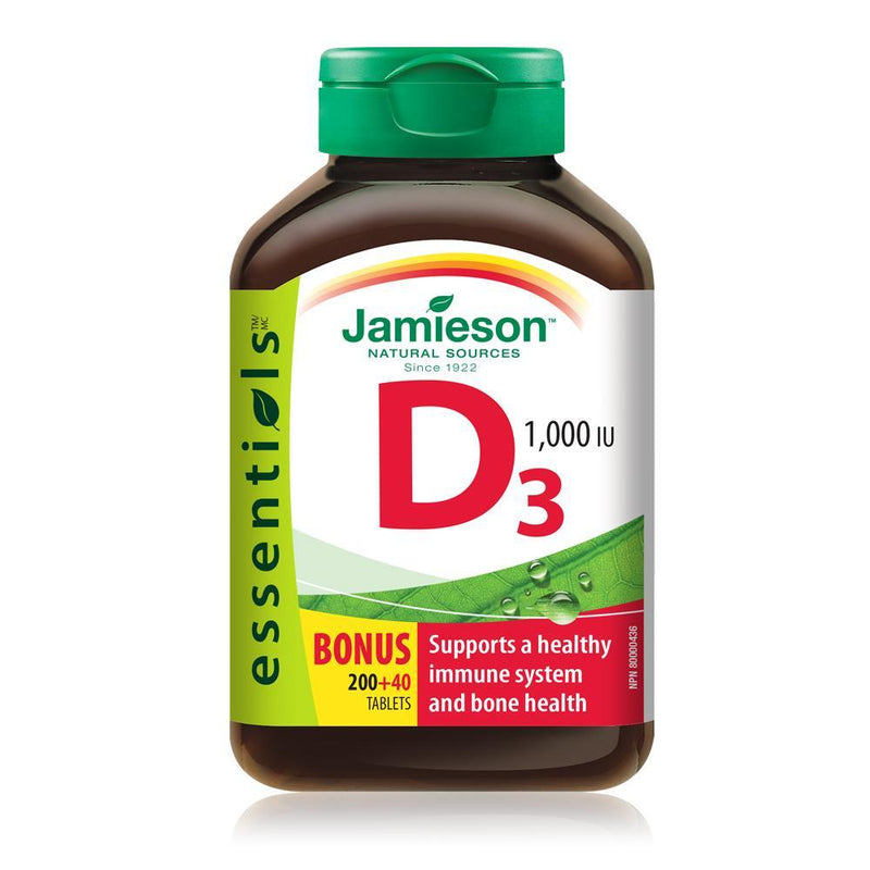 Jamieson Vitamin D 1000IU 240 Tabs Bonus Size
