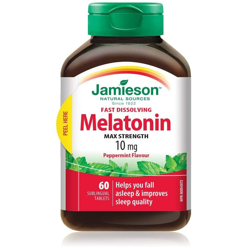 Jamieson Melatonin 10mg Fast Dissolving Mint 60 Tablets