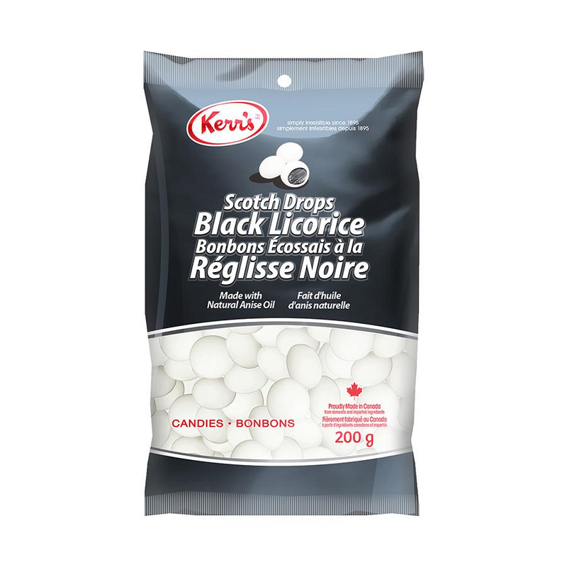 Kerrs 200gm Black Licorice Scotch Drops