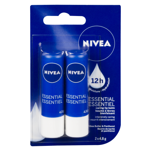 Nivea 12hr Essential Lip Balm 2 x 4.3gm