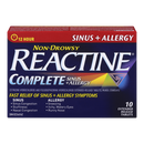 Reactine Sinus+Allergy Complete 10 Tablets