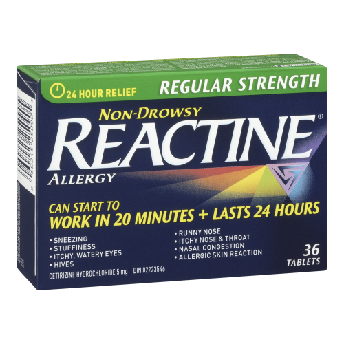 Reactine Non-Drowsy Regular Strength Tablets 36's