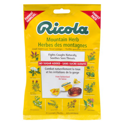 Ricola Cough Drop NSA Mountain Herb 45 Cough Drops