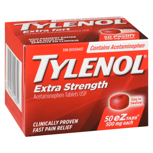 Tylenol Extra Strength 500 mg 50 eZ tablets