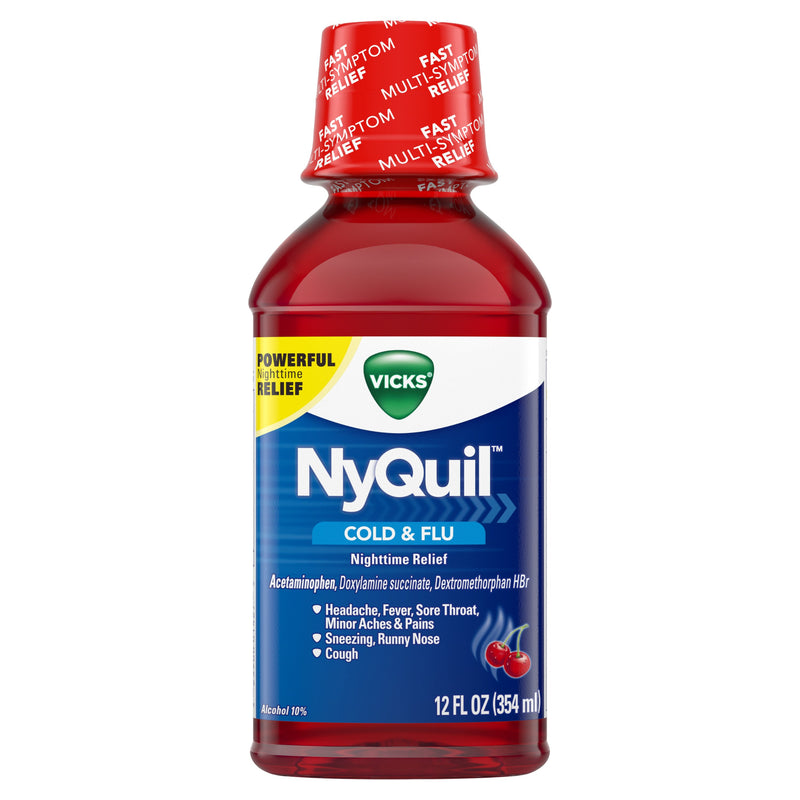 Vicks NyQuil Cold & Flu Night Syrup Cherry 354ml