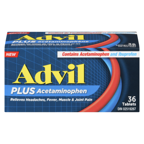 Advil plus Actetominophen 36 Tablets