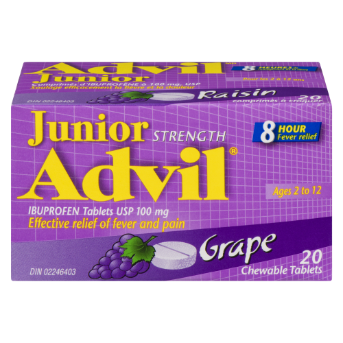 Advil 20's 100mg Chewables Grape Flavoured