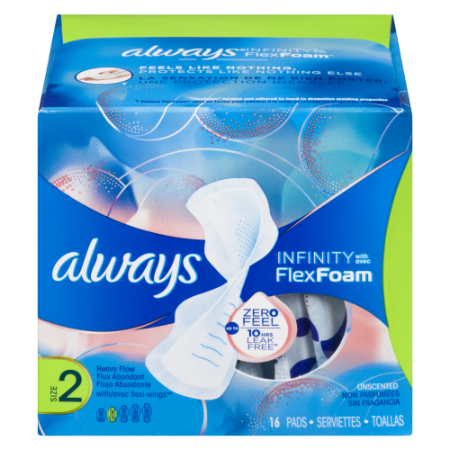 Always Infinity Unscented Size 2 16 Pads