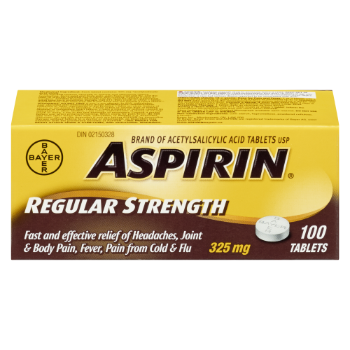 Aspirin 325mg 100 Tablets