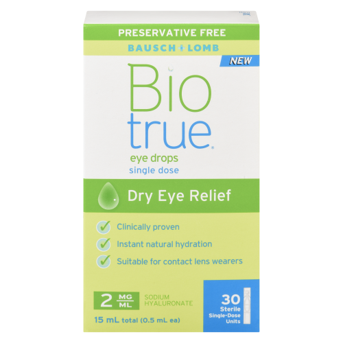 B&L Bio True Dry Eye Relief 30 Single Units