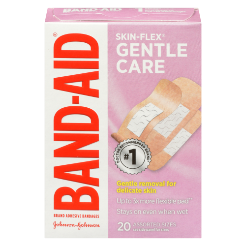 J&J Band-Aid Skin Flex Gentle Care 20 Assorted