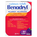 Benadryl Children's Allergy Grape Chewables 20