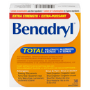 Benadryl Total Allergy & Sinus Extra Strength 30 Caplets