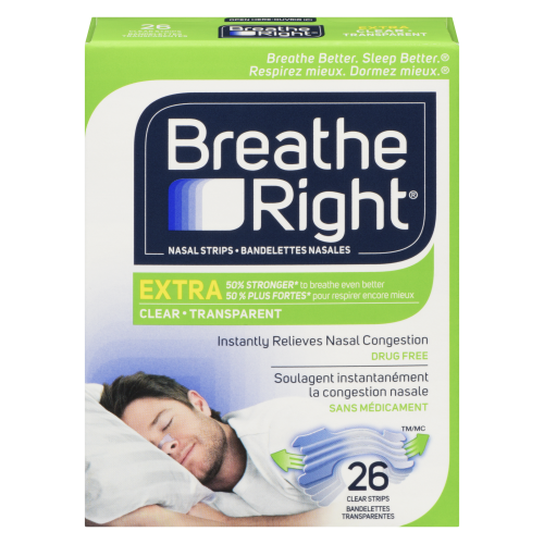 Breathe Right Extra Clear 26 Strips