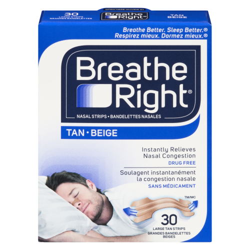 Breathe Right Tan 30 Large Strips
