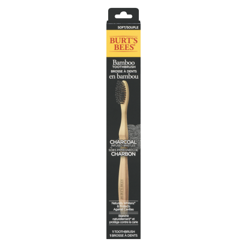 Burt's Bees Bamboo Toothbrush Soft Charcoal