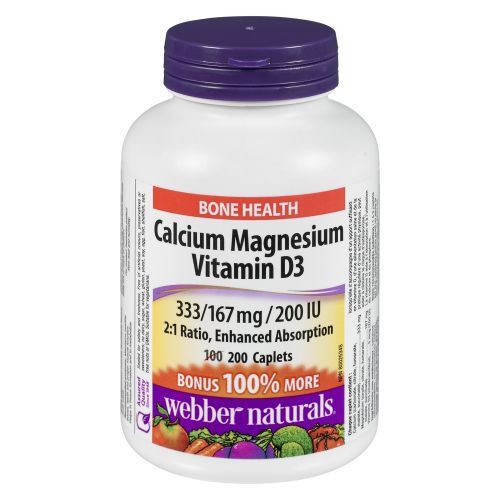Calcium Magnesium D3 200 Caplets Bonus