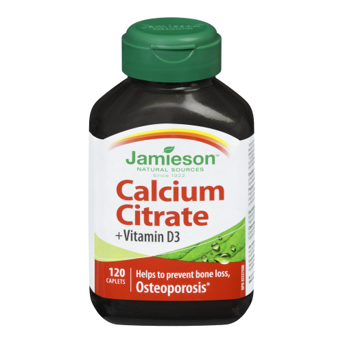 Calcium Citrate + D3 120 Caplets Jamieson