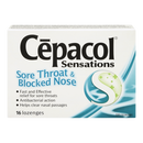 Cepacol Sensations Sore Throat & Blocked Nose 16