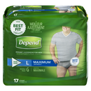 Depend Men Fit Flex Large Maximum 17's