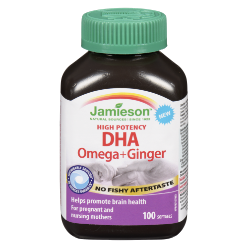 DHA Omega +Ginger High Potency 100 Softgels
