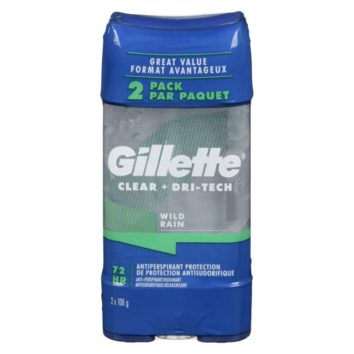 Gillette Clear Wild Rain Antiperspirant 2x108gm
