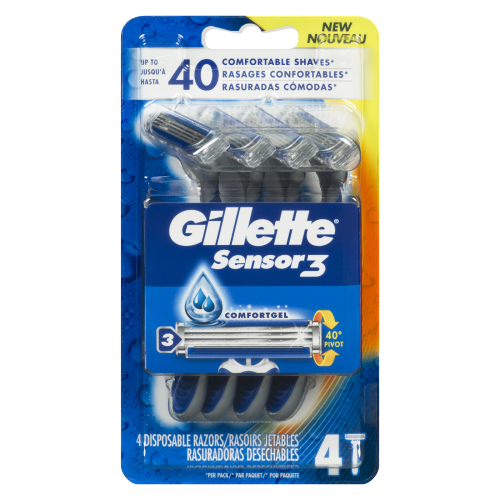 Gillette Sensor 3   4 Disposable Razors