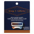 King C Gillette Neck Razor Blades 4 Cartridges
