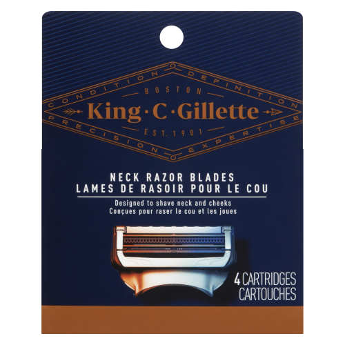 King C Gillette Neck Razor Blades 4 Cartridges