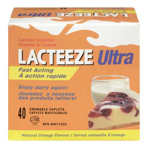 Lacteeze Ultra 40 Chewable Caplets