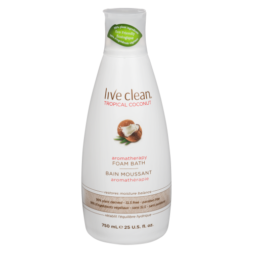 Live Clean Foam Bath 750ml Coconut