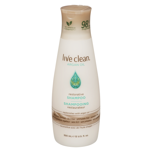 Live Clean Restorative Shampoo +Argan Oil 350ml