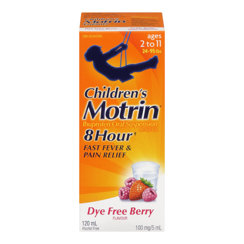 Motrin Children's 8Hr Dye Free Berry 120ml