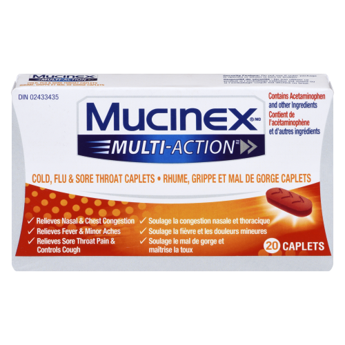 Mucinex Multi-Action 20 Caplets – Roulston's Pharmacy PharmaChoice