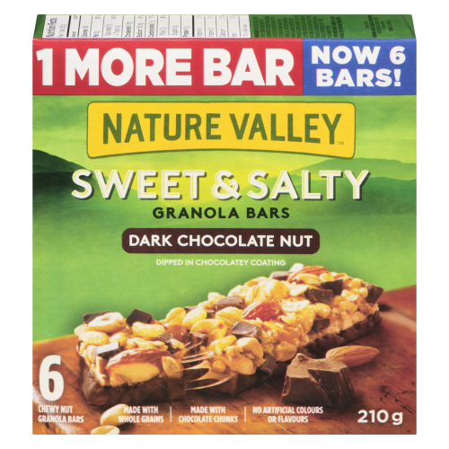 Nature Valley Sweet & Salty Dark Chocolate Nut Bar 6pk